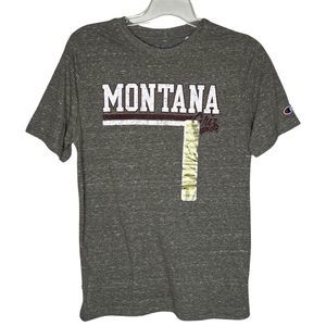Montana Grizzlies Shirt Mens Medium Marled Gray Champion Sports‎ College Casual